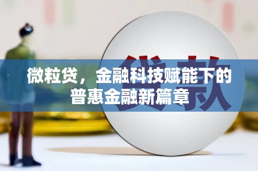 丰县微粒贷，金融科技赋能下的普惠金融新篇章