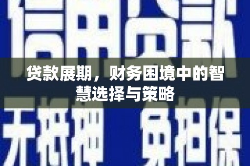 丰县贷款展期，财务困境中的智慧选择与策略