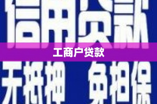 丰县工商户贷款