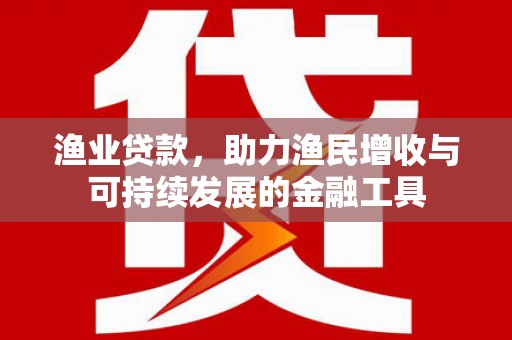 丰县渔业贷款，助力渔民增收与可持续发展的金融工具