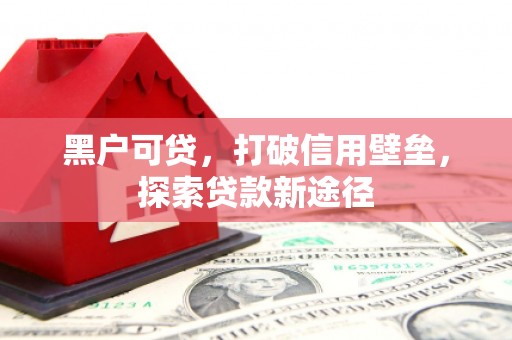 丰县黑户可贷，打破信用壁垒，探索贷款新途径