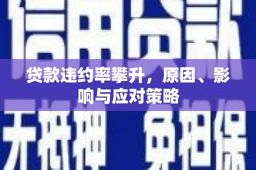 丰县贷款违约率攀升，原因、影响与应对策略