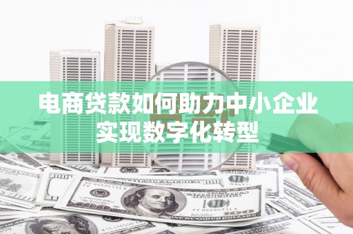 丰县电商贷款如何助力中小企业实现数字化转型
