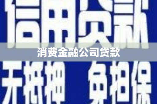 丰县消费金融公司贷款