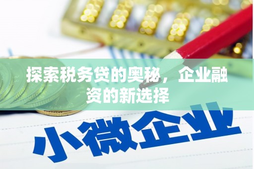 丰县探索税务贷的奥秘，企业融资的新选择