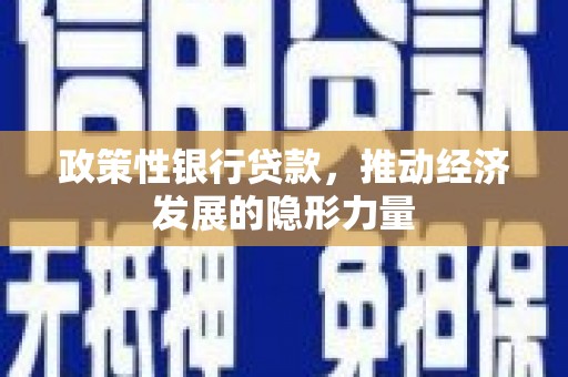 丰县政策性银行贷款，推动经济发展的隐形力量