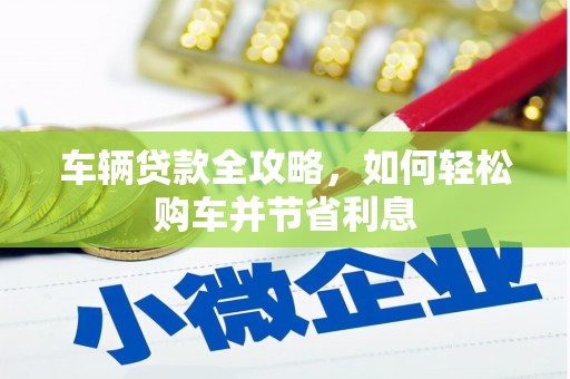 丰县车辆贷款全攻略，如何轻松购车并节省利息