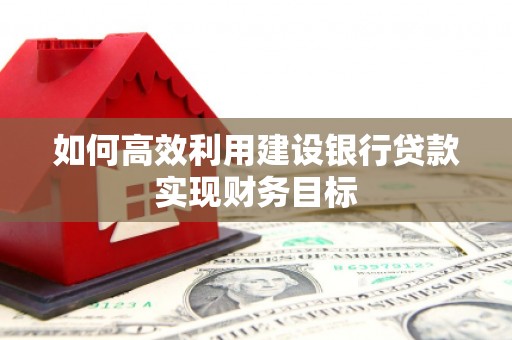 丰县如何高效利用建设银行贷款实现财务目标