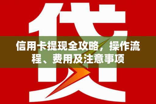 丰县信用卡提现全攻略，操作流程、费用及注意事项