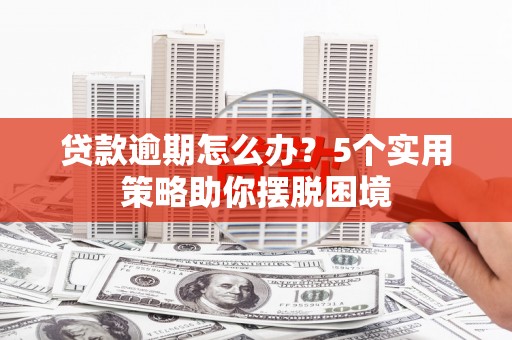 丰县贷款逾期怎么办？5个实用策略助你摆脱困境