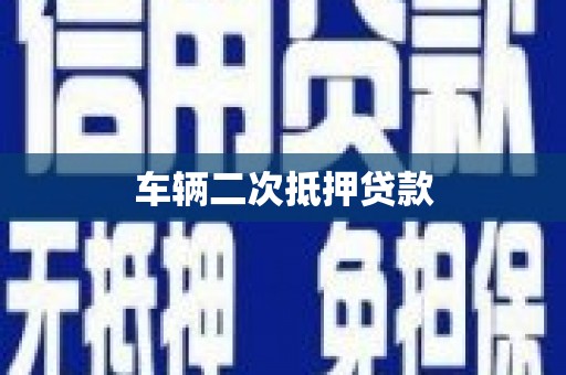 丰县车辆二次抵押贷款