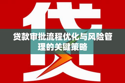 丰县贷款审批流程优化与风险管理的关键策略