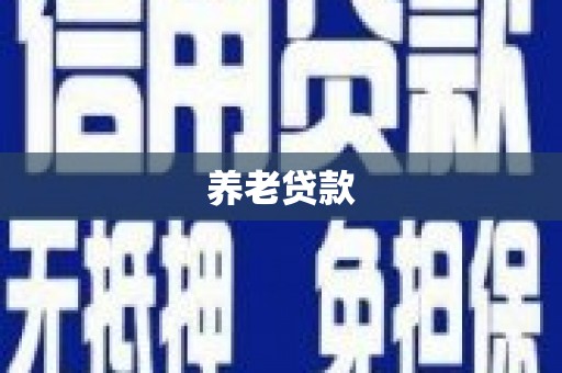 丰县养老贷款