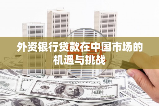 丰县外资银行贷款在中国市场的机遇与挑战