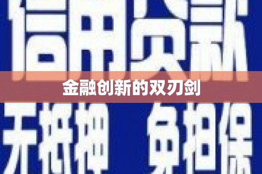 丰县金融创新的双刃剑