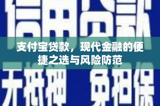 丰县支付宝贷款，现代金融的便捷之选与风险防范