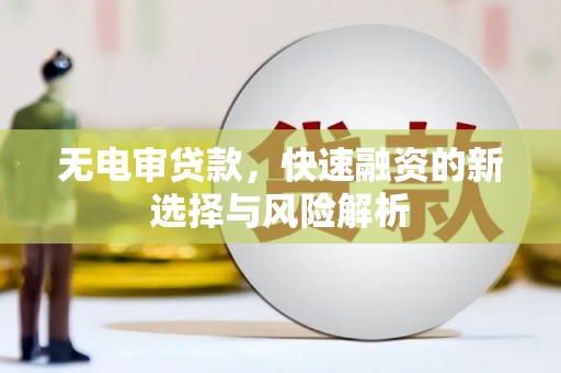 丰县无电审贷款，快速融资的新选择与风险解析