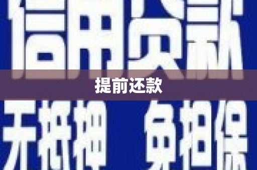 丰县提前还款