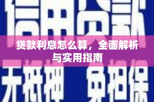 丰县贷款利息怎么算，全面解析与实用指南