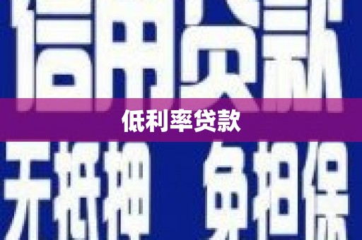 丰县低利率贷款