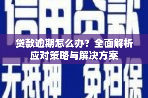 丰县贷款逾期怎么办？全面解析应对策略与解决方案