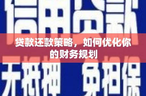 丰县贷款还款策略，如何优化你的财务规划