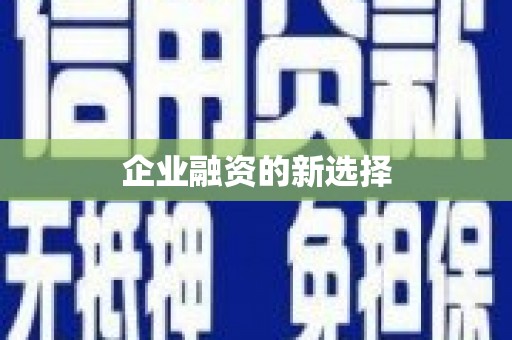 丰县企业融资的新选择