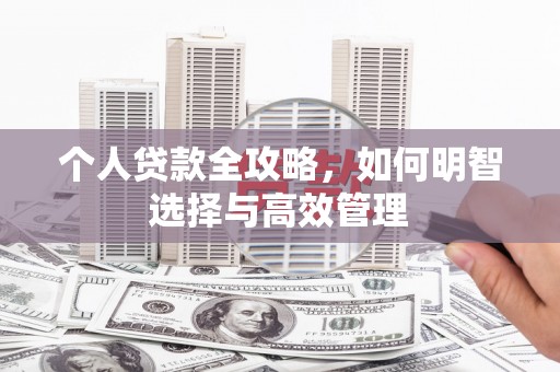 丰县个人贷款全攻略，如何明智选择与高效管理