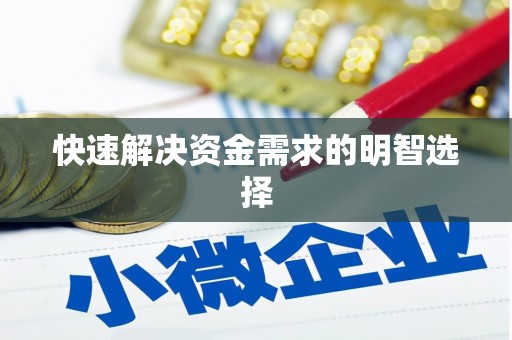 丰县快速解决资金需求的明智选择