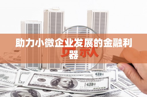 丰县助力小微企业发展的金融利器
