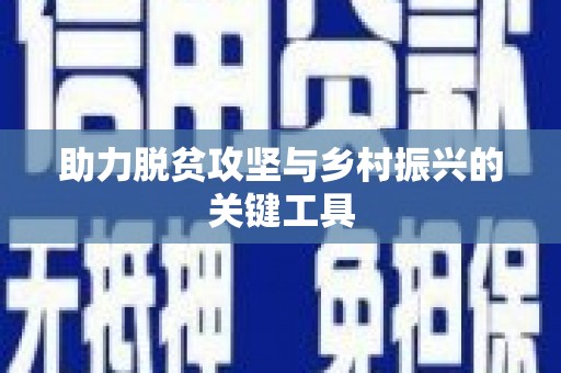 丰县助力脱贫攻坚与乡村振兴的关键工具